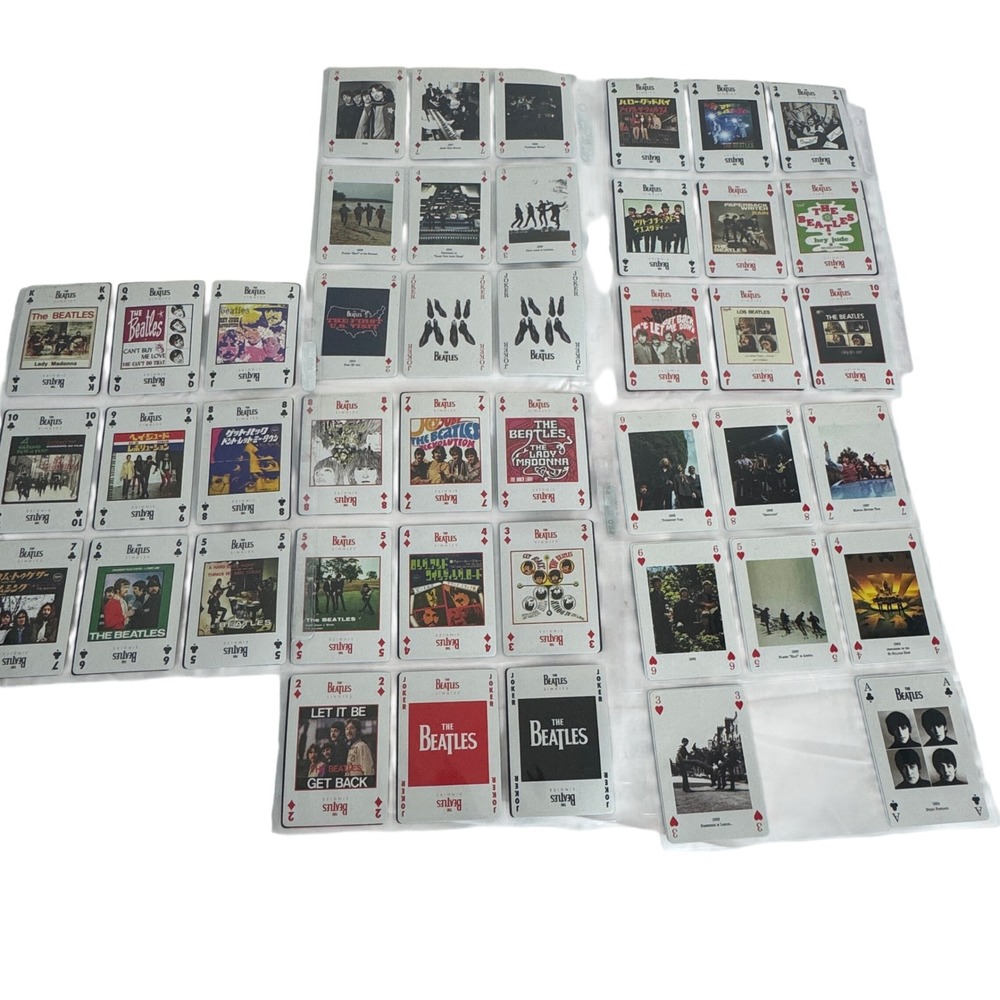 The Beatles Singles Playing Cards Deck Collection Music Memorabilia Fab‎ Four